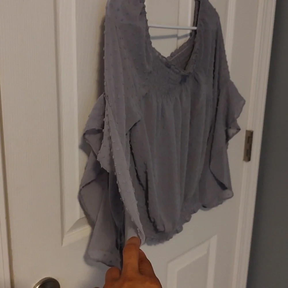 H&M Gray Women's Textured Blouse